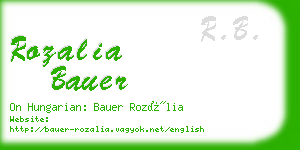 rozalia bauer business card